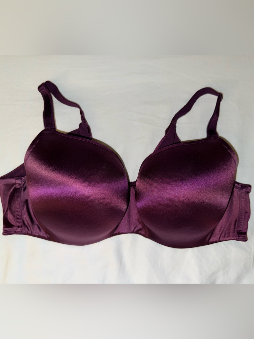 Torrid Wireless Satin Balconette Bra in Deep Plum